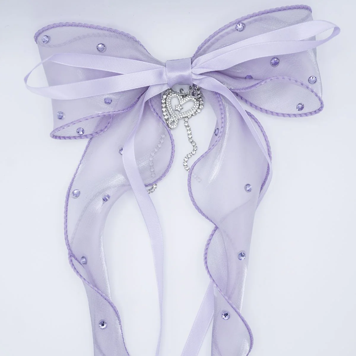Joelle Fairytale Lilac Bow and Rhinestone Bracelet Collection - Image 3